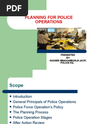 PLANNING FOR POLICE OPERATIONS