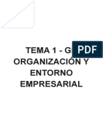 Tema 1 Ge - Organización y Entorno Empresarial