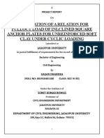 Formulation of A Relation For Pullout Load of Inlclined Square Anchor Plates For Unreinforced Soft Clay Under Cyclic Loading