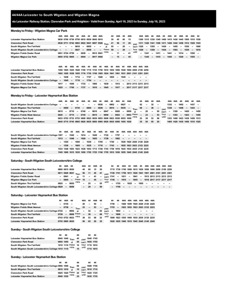 44/44A Leicester To South Wigston and Wigston Magna PDF