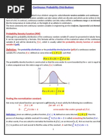 Continuous Probability Distributions