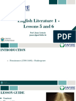 English Literature 1 - Lessons 5 and 6