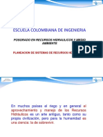 Planeación de sistemas de recursos hídricos en Colombia