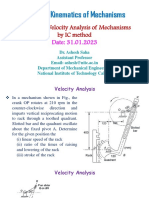 ME2012D Kinematics Velocity Analysis