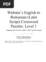 Crossword Book Romanian (Latin Script) Level1 Ref2to1 R BK