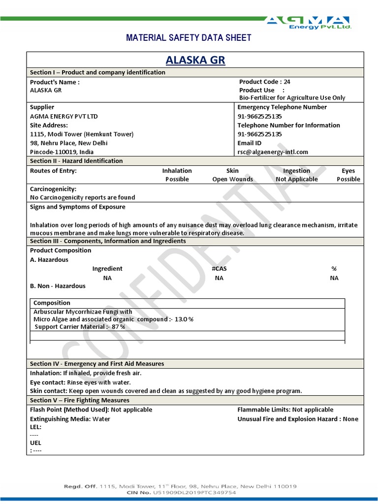 Alaska GR MSDS PDF Toxicity Hazardous Waste
