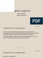 Algebra Superior: Lógica y Conjuntos Validez de Argumentos