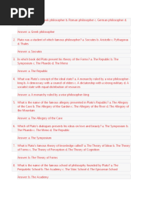 Plato Mcqs