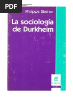 Steiner - La Sociología de Durkheim