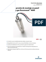 Transmisor de Presión de Montaje en Panel para Petróleo y Gas Rosemount 4600