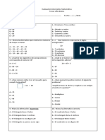 Evaluacion Intermedia MATEMATICA