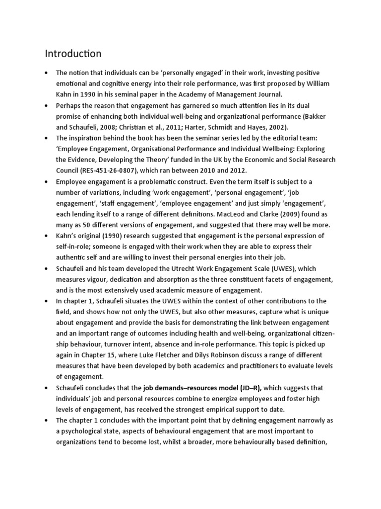 Kahn's Employee Engagement Theory Explained | PDF | Career & Growth ...