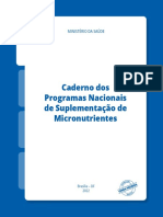 Caderno Dos Programas Nacionais de Suplementação de Micronutrientes