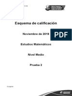 Esquema de Calificación: Noviembre de 2019 Estudios Matemáticos Nivel Medio Prueba 2