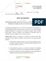 Note de Service Pièces D'autorisation Année 2020 #018 Du 07-1