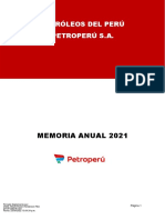 Petróleos Del Perú Petroperú S.A.: Memoria Anual 2021