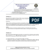 Examen de Mecánica Técnica sobre problemas de fresado y cilindrado