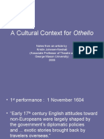 A Cultural Context For Othello