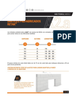 Dinteles Prefabricados Retak: Espesor Altura Longitudes