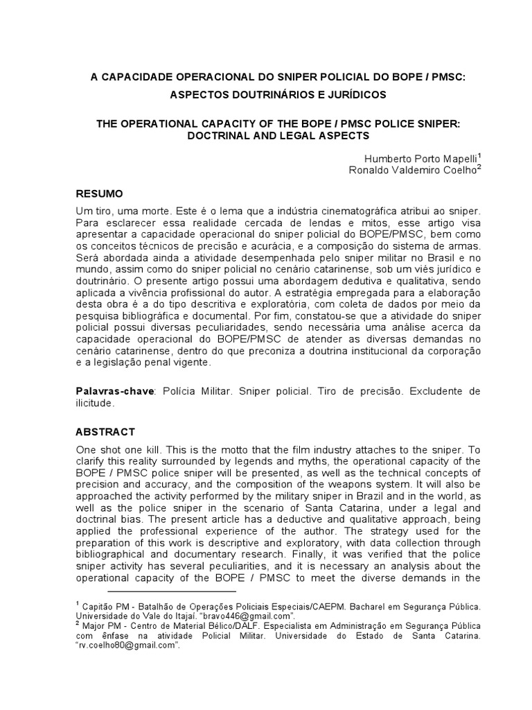 Maj Mapelli Sniper Download Grátis Pdf Franco Atirador Polícia