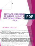 Contrato de Concesión de Quiosco Escolar en Instituciones Educativas - 2016