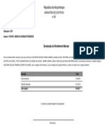 Declaração de Rendimento Mensal de Professor