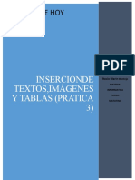 Noticias de Hoy: Insercionde Textos, Imágenes Y Tablas (Pratica 3)