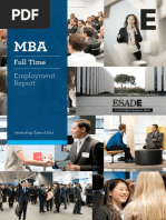 ESADE FTMBA EmploymentReport 2014