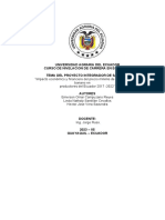 Universidad Agraria Del Ecuador Curso de Nivelacion de Carrera en Economia Tema Del Proyecto Integrador de Saberes