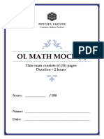 OL Math Mock (4), QP