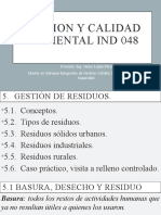 Gestión residuos calidad ambiental