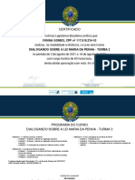 Certificado: IVINNA GOMES, CPF Nº 117.519.234-10 Dialogando Sobre A Lei Maria Da Penha - Turma 2