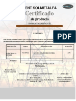 Certificado: Rent Solmetalfa