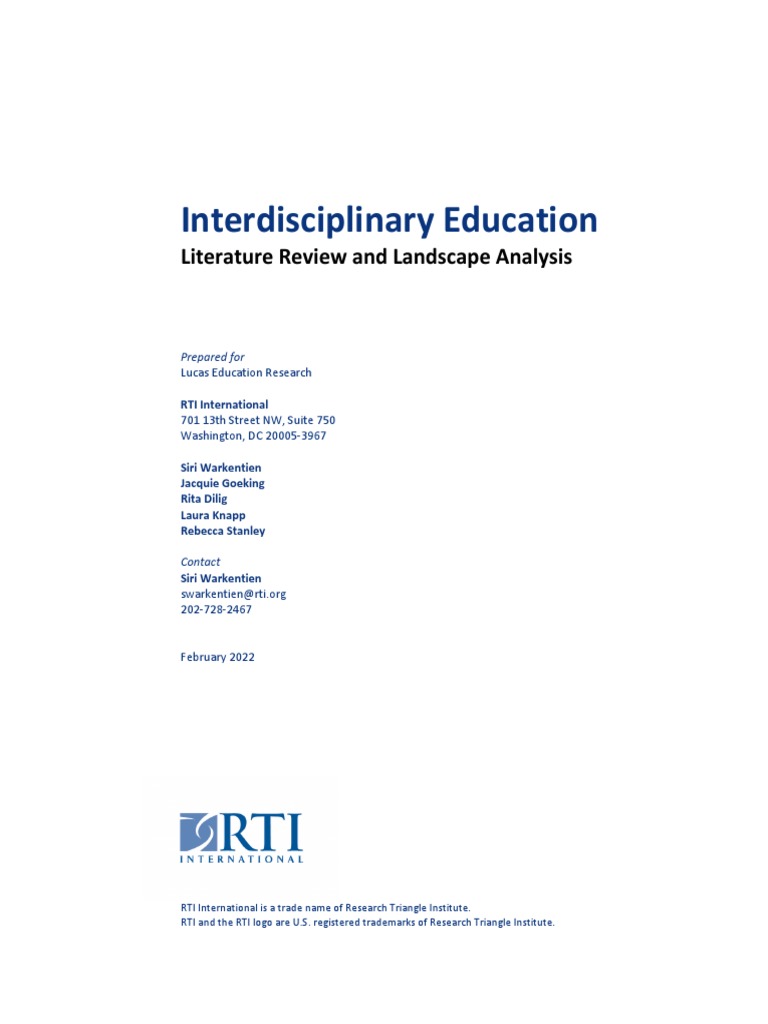 Interdisciplinary Education Analysis Report | PDF | Interdisciplinarity ...