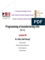 Lec.04 Programming of Manufacturing Cells