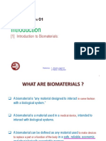MME 297 Lecture 01 Introduction to Biomaterials