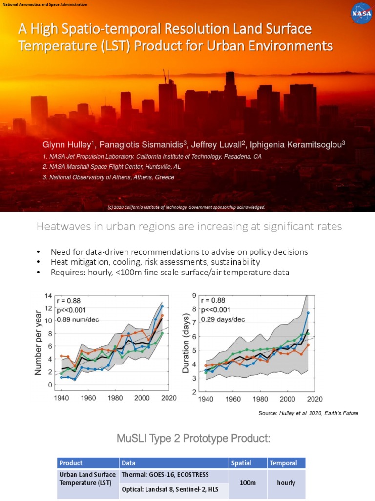 Urban Land Surface Temperature Insights | PDF | Nasa | Earth Sciences