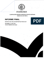 Servicio DE Salud Metropolitano SUR Informe #494/ 2021 16 DE Febrero DE 2022