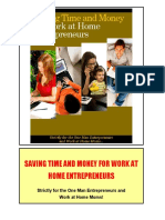 Saving Time and Money For Work at Home Entrepreneurs