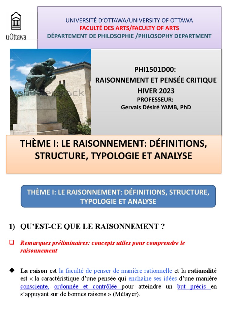 Raisonner : Définitions et Structures | PDF | Induction (logique) | Vérité