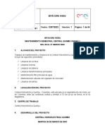 Bitàcora Hseq: Bitacora Hseq Mantenimiento Semestral Central Quimbo Unidad 1 DEL 28 AL 31 MARZO 2023 Alcance Del Proyecto