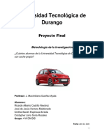 Universidad Tecnológica de Durango: Proyecto Final