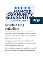 Modified ECQ Guidelines