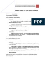 007.-Especificaciones Tanque Septico-Pozo Percolador