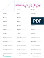 Multiplying Integers: Find Each Product