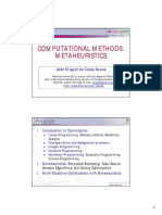 Computational Methods: Metaheuristics: Program