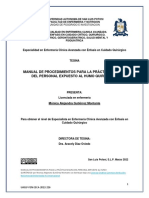 Manual de Procedimientos para La Práctica Segura Del Personal Expuesto Al Humo Quirúrgico