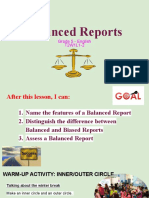 Balanced Reports: Grade 5 - English T2W1L1-2