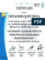 Certificado: Cristian Boris Quispe Tintaya