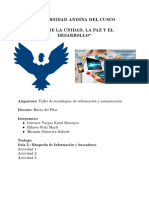 Universidad Andina Del Cusco Año de La Unidad, La Paz Y El Desarrollo''